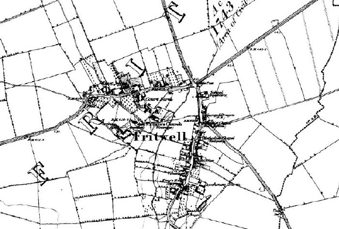 Aerial map of Fritwell Village
